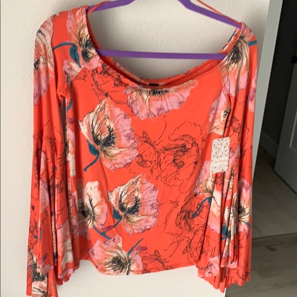 Free People Printed Birds of Paradise Top - Medium - Picture 7 of 7